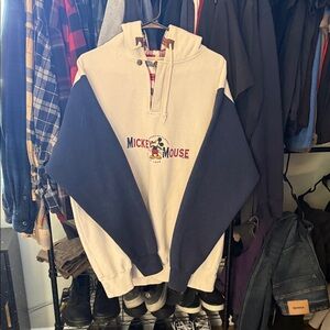 Mickey Mouse Cream and Navy Hoodie